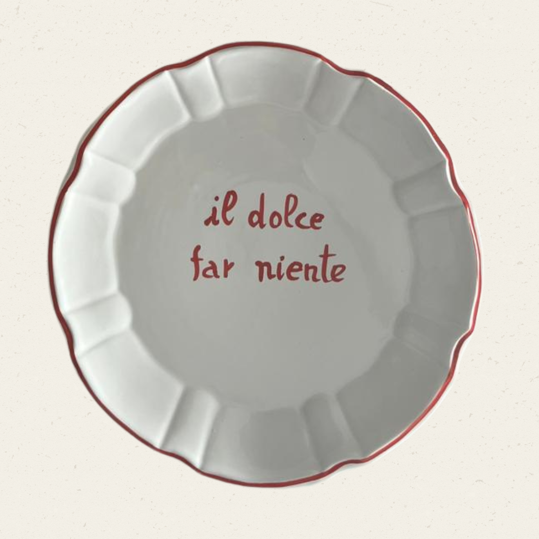 Tellerset vierteilig  "La Vita e Bella"