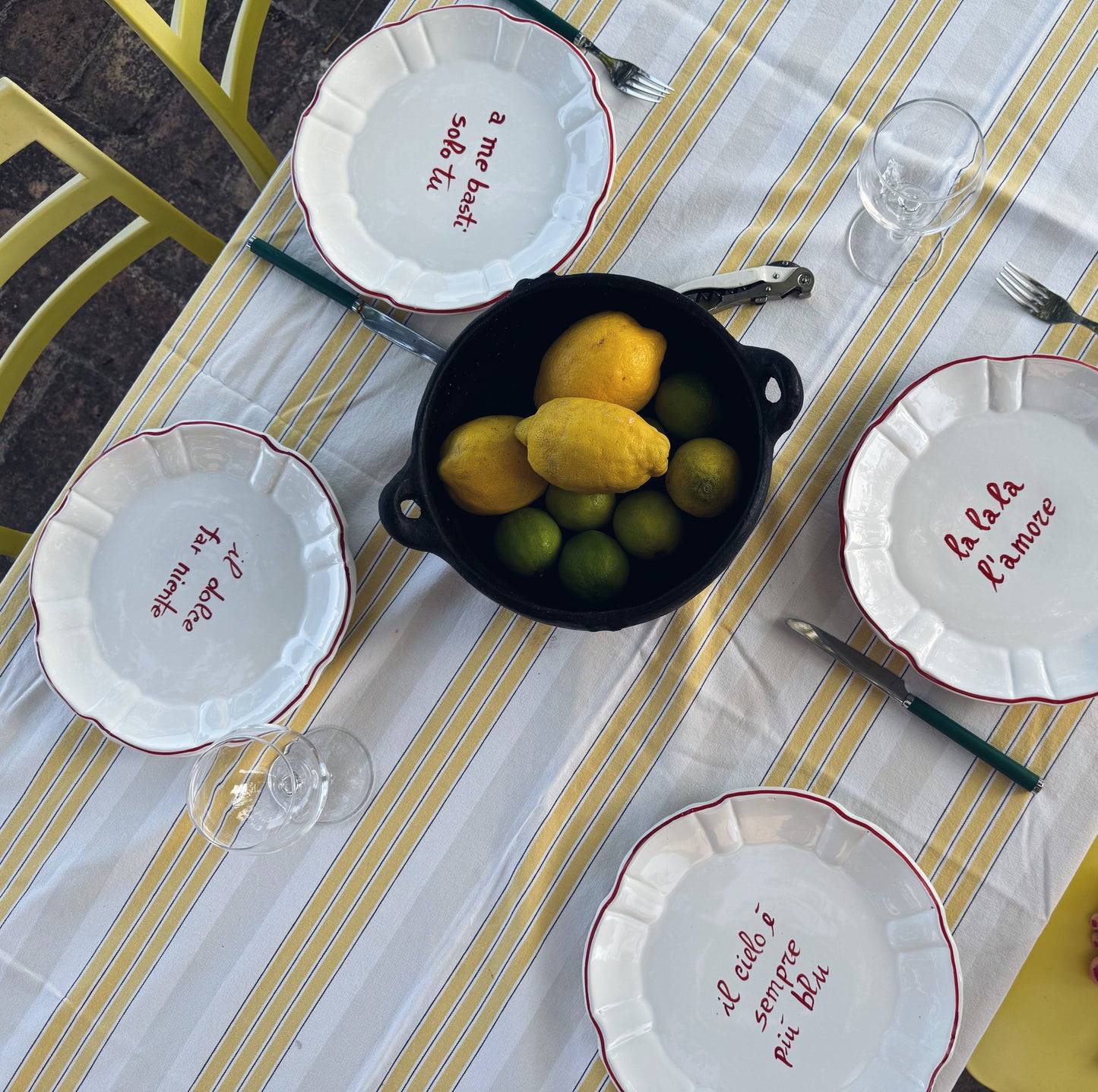 Tellerset vierteilig "Amore Amore"